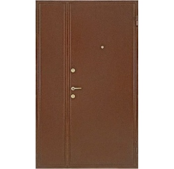 Стальная тамбурная дверь с коричневым порошковым напылением с двух сторон
