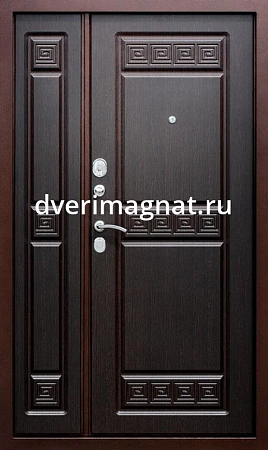 Железная дверь двухстворчатая для частного дома